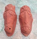 Set van  2 decoratieve paardenhoofden,terracotta, Dieren en Toebehoren, Ophalen of Verzenden, Zo goed als nieuw