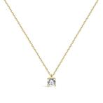 NIEUWE 18 karaats geelgouden ketting hanger met diamant 0,25, Handtassen en Accessoires, Kettingen, Nieuw, Ophalen of Verzenden