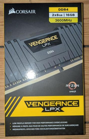 DDR4 2x8GB (16GB) 3600mhz Corsair Vengeance LPX, Informatique & Logiciels, Mémoire RAM, Enlèvement ou Envoi, DDR4, Comme neuf