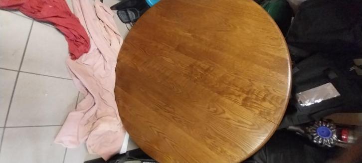 eiken tafel rond .ovaal, Huis en Inrichting, Tafels | Eettafels, Zo goed als nieuw, 100 tot 150 cm, 150 tot 200 cm, Ovaal, Eikenhout