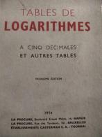 tables de logarithmes, Gelezen, Ophalen of Verzenden