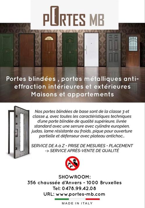 PORTES BLINDÉES SUR MESURE - qualité italiienne, Bricolage & Construction, Plinthes & Finitions, Comme neuf