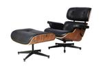Eames lounge chair met Ottoman Palissander zwart, Comme neuf, Eames Lounge Chair, Cuir, Moins de 75 cm