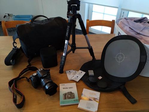 Fotografie beginnersset canon 500D efs 18-55 lens+toebehoren, Audio, Tv en Foto, Fotocamera's Digitaal, Gebruikt, Spiegelreflex