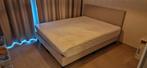 Bed met matrassen, Huis en Inrichting, Slaapkamer | Bedden, Ophalen, Tweepersoons, Zo goed als nieuw, 160 cm