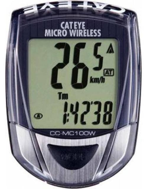 Cateye CC-MC100W Draadloze Fietscomputer Nieuwstaat!, Fietsen en Brommers, Fietsaccessoires | Fietscomputers, Zo goed als nieuw