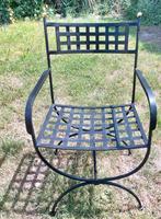 4 smeedijzeren stoelen, Tuin en Terras, Ophalen, Gebruikt