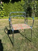 Vintage design stoelen, Huis en Inrichting, Stoelen, Ophalen, Gebruikt, Metaal, Vier