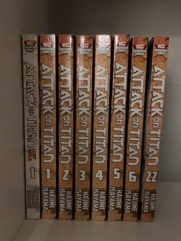 Attack On Titan Volumes 1-6 & 22 + Lost Girls Volumes 1, Enlèvement, Comme neuf