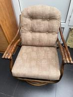 Rotan manou draaizetel, Huis en Inrichting, Ophalen, Gebruikt, Minder dan 75 cm, Vintage