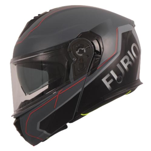 Vito Furio modulaire helm mat zwart/rood, Motoren, Kleding | Motorhelmen, Nieuw met kaartje, Verzenden