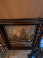 te koop mooie schilderij en de kader in notelaar, Antiek en Kunst, Ophalen