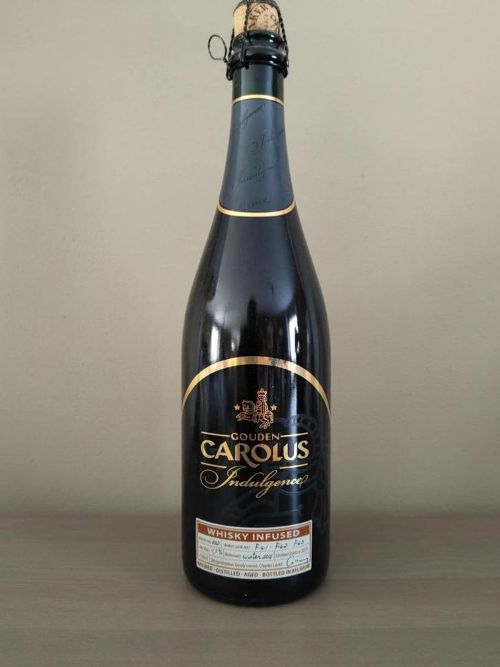 Gouden Carolus Indulgence Whiskey Infused batch 2, Verzamelen, Biermerken, Zo goed als nieuw, Flesje(s), Overige merken, Ophalen of Verzenden