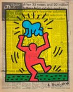 Tekening naar Keith Haring op krantenpapier, Antiek en Kunst, Ophalen of Verzenden