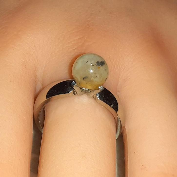 Damesring rutielkwarts twice as nice, Bijoux, Sacs & Beauté, Bagues, Neuf, Femme, 17 à 18, Beige, Fer ou Acier, Avec pierre précieuse