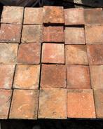 Lot antieke terracotta tegels, Antiek en Kunst, Antiek | Wandborden en Tegels, Ophalen