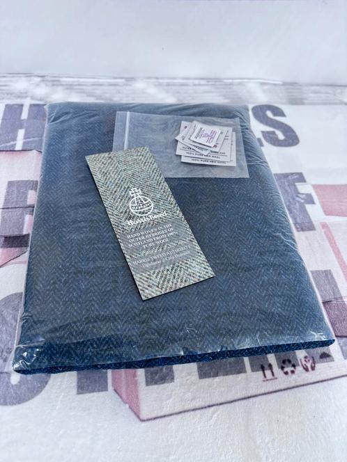 Harris Tweed blauw zwart visgraatstof wol wollen 200x155, Hobby en Vrije tijd, Stoffen en Lappen, Nieuw, Wol, 120 cm of meer, 200 cm of meer