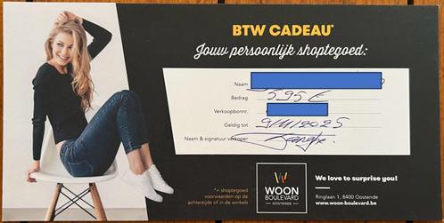Waardebon, Tickets en Kaartjes, Kortingen en Cadeaubonnen, Eén persoon, Warenhuis- of Winkelbon, Cadeaubon