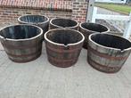 Halve Eikenhouten wijn & whiskey tonnen 100l tot 250l! TOP, Tuin en Terras, Bloembakken en Plantenbakken, Ophalen, Zo goed als nieuw