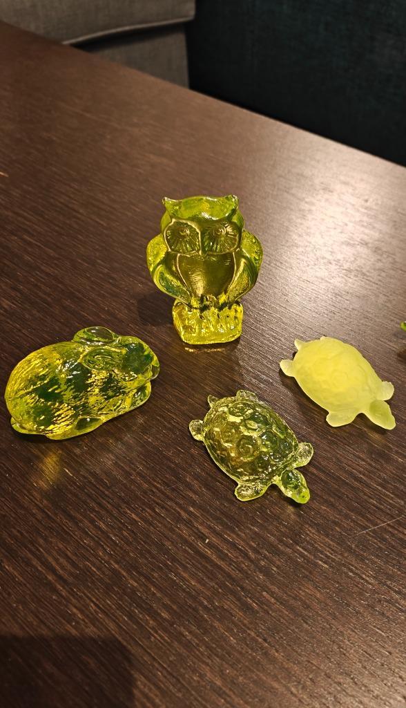 Uranium Glas Beedjes, Antiek en Kunst, Antiek | Glaswerk en Kristal, Ophalen of Verzenden