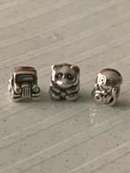 3 charms anciennes collections Pandora, Ophalen of Verzenden, Gebruikt, Zilver, Pandora