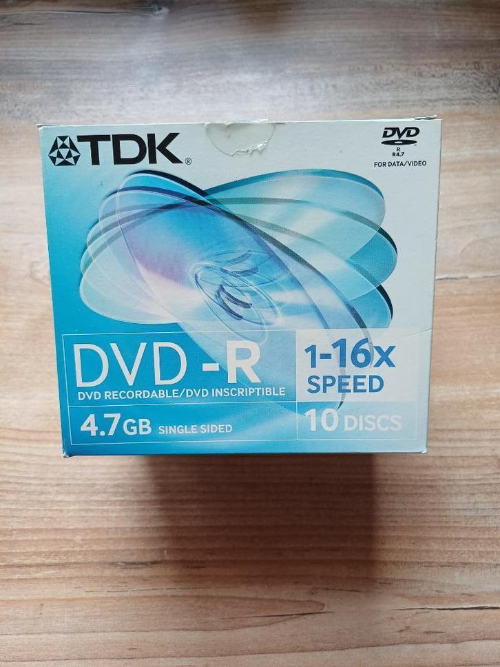 Nieuwe DVD-R TDK (for Data/Video), Computers en Software, Beschrijfbare discs, Nieuw, Dvd, Ophalen