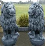Antraciet look grote set leeuwen, Tuin en Terras, Ophalen of Verzenden, Nieuw, Beton, Dierenbeeld