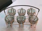 Vintage metalen houder, jaren 50, Antiek en Kunst, Ophalen of Verzenden