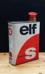 Vintage elf olie can., Antiquités & Art, Curiosités & Brocante, Enlèvement ou Envoi