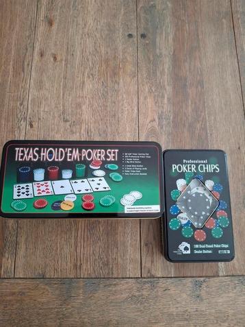 Texas Hold'em pokerset + extra chips, Enlèvement ou Envoi, Utilisé
