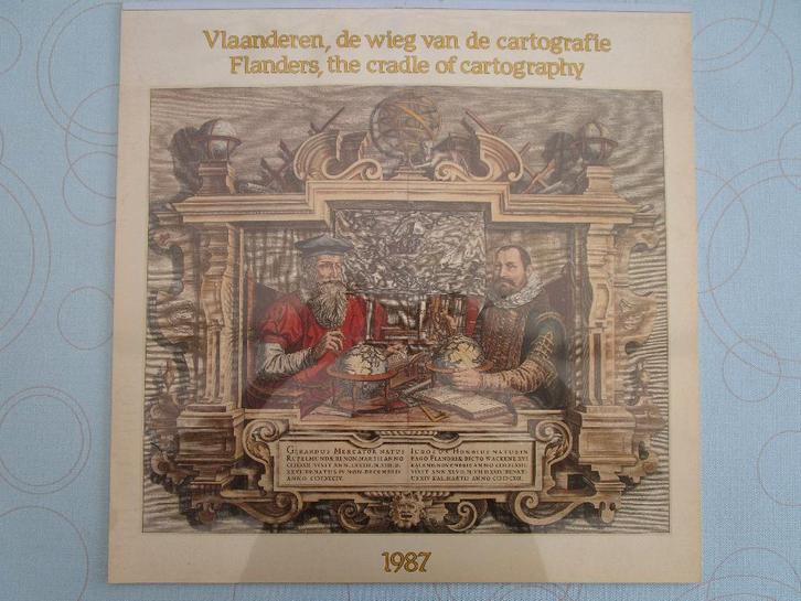jaarkalender 1987 cartografie Vlaanderen, Divers, Calendriers, Comme neuf, Calendrier annuel, Enlèvement