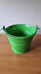 Metalen emmertje groen 11cm, Neuf, Enlèvement ou Envoi, Moins de 25 cm, Rond