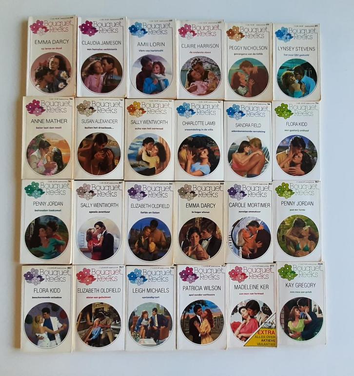 Pockets Harlequin Bouquet reeks nummers tot 1000, Boeken, Romans, Gelezen, Ophalen of Verzenden