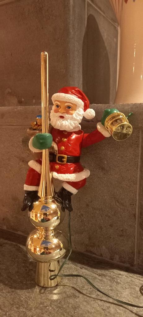 Bewegende Kerstboompiek met verlichting 35cm, Diversen, Kerst, Zo goed als nieuw, Ophalen of Verzenden