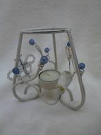 kandelaar voor T lichtje metaal met beweegbare vlinder, Nieuw, Ophalen of Verzenden, Crème, Metaal