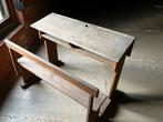 Oude antieke schoolbank, Antiek en Kunst, Antiek | Meubels | Kasten, Ophalen