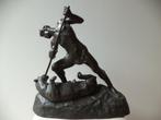 antiek bronzen beeld Man die tijger doodt (Jef Lambeaux), Ophalen