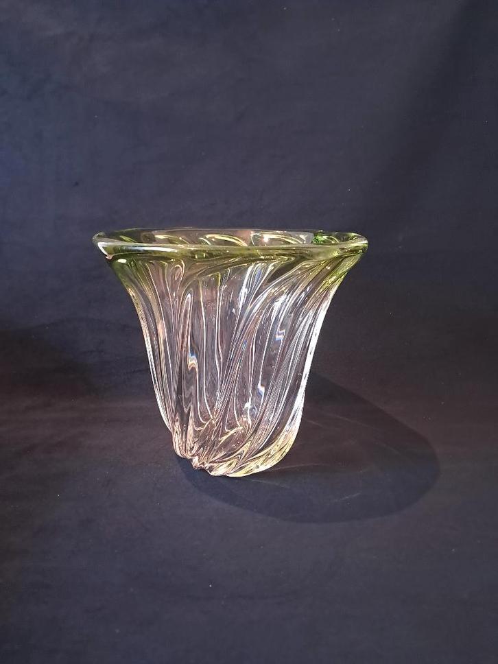 Vase ‘Torsade’ en Cristal de Val Saint Lambert, Antiquités & Art, Antiquités | Verre & Cristal, Enlèvement ou Envoi