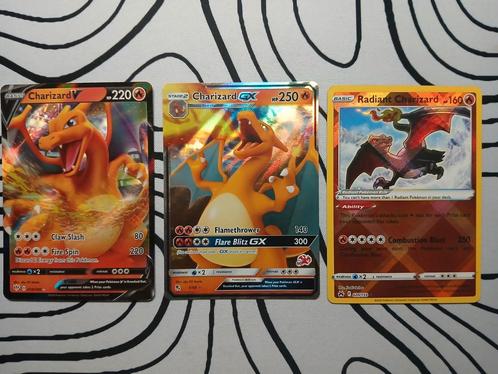 Pokémon Charizard Bundle – 3x Charizard (V, GX & Radiant), Hobby en Vrije tijd, Verzamelkaartspellen | Yu-gi-Oh!, Zo goed als nieuw