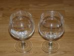 Twee glazen Brigand, Verzamelen, Biermerken, Glas of Glazen, Gebruikt, Ophalen of Verzenden