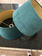 Turquoise Lampenkappen - Set van 2, Maison & Meubles, Lampes | Abat-jour, Enlèvement, Comme neuf