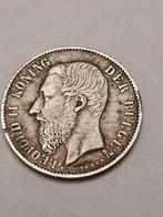50 centiem zilver 1886 VL Leopold 2 smalle baard, Postzegels en Munten, Munten | België, Zilver, Ophalen of Verzenden, Losse munt