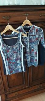 zomerse twinset - Marccain - maat 40, Maat 38/40 (M), Blauw, Ophalen of Verzenden, Zonder mouw