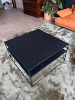 Stoere stalen salontafel „Hiba“, Ophalen, 50 tot 100 cm, Vierkant, 50 tot 100 cm