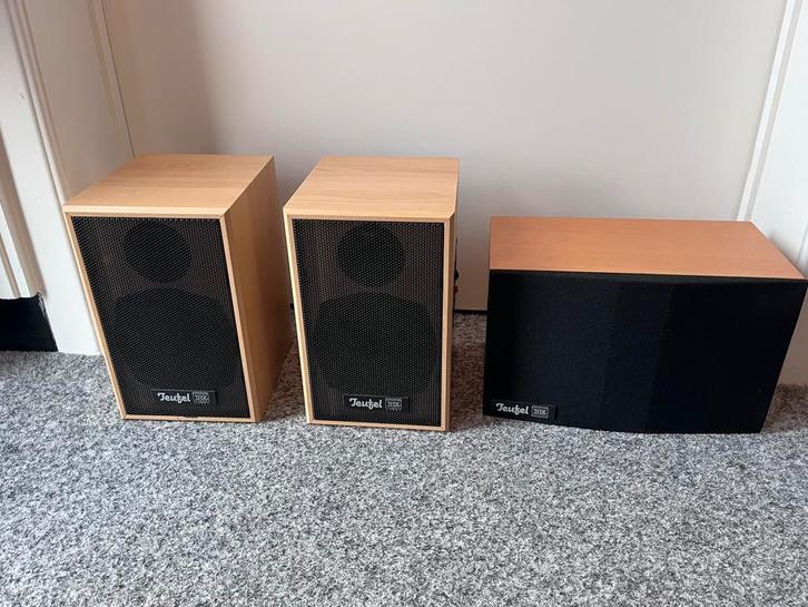 3 Teufel THX speakers: 1x M500 & 2x M300D met standaard, Audio, Tv en Foto, Luidsprekerboxen, Gebruikt, Overige typen, Overige merken