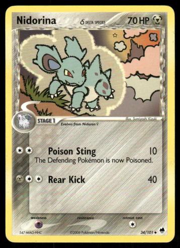 Nidorina δ 34/101 - Dragon Frontiers beschikbaar voor biedingen