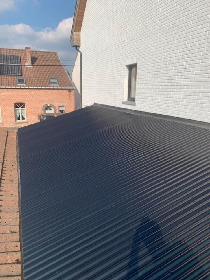 4 nieuwe Joris Ide dakplaten (zwart RAL 9005) + bevestiging, Doe-het-zelf en Bouw, Platen en Panelen, Nieuw, Overige materialen