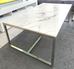 Witte marmeren woonkamertafel, Ophalen, 100 tot 150 cm, MARBRE 💯%, Zo goed als nieuw