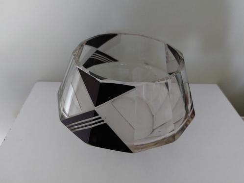 Karl Palda Art Deco vaas facetten en geometrische vlakken, Antiek en Kunst, Antiek | Glaswerk en Kristal, Ophalen of Verzenden