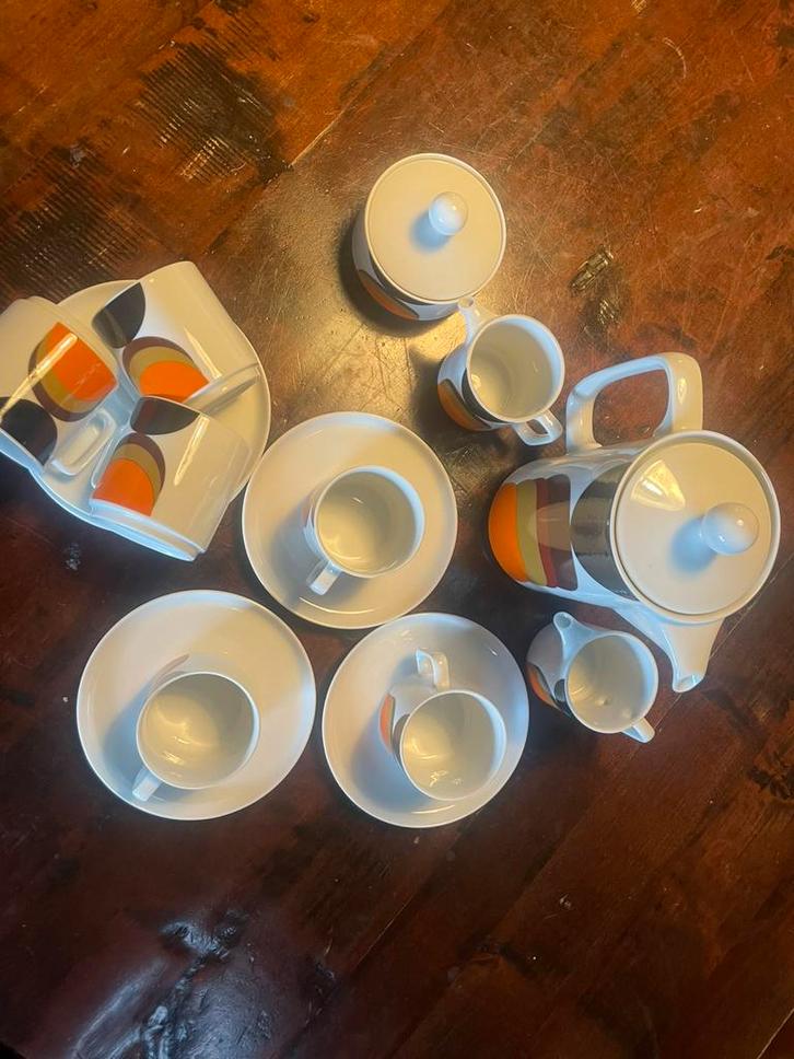 Retro koffie servies, Antiquités & Art, Antiquités | Services (vaisselle) complet, Enlèvement